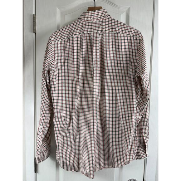Ralph Lauren Men's Long Sleeve Button Down Shirt Cream Red Black Size M - Picture 3 of 12